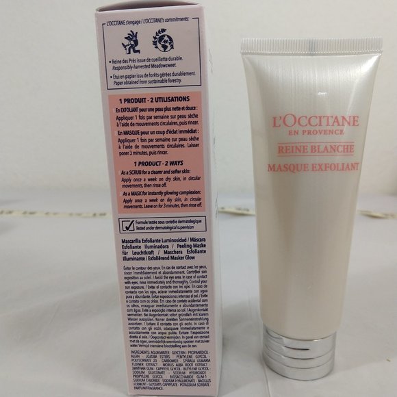 L'OCCITANE Reine Blanche Glow-Revealing Exfoliating Mask 75ML NIB - Picture 5 of 6